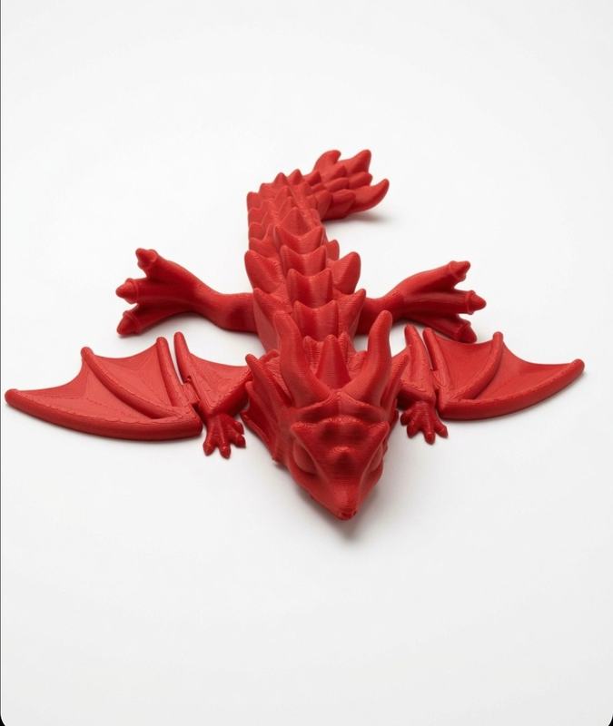 Dragão flexi vermelho articulado